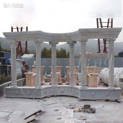 Outdoor Large Stone Marble Gazebo Pavilion for Outdoor Garden and Park decoration