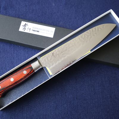 Japanese Santoku VG10 Damasucus Kitchen Knife #07392