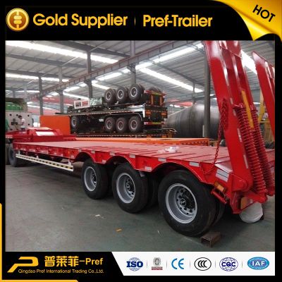 2017 new factory price heavy machine delivery low loader trailers lowbed semi -trailer 3 axle new