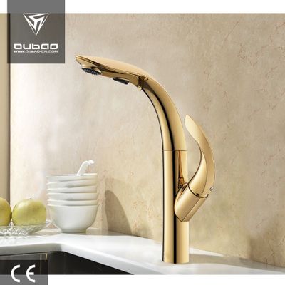 Leaf-shaped Special Design Pull Out Kitchen Faucet Basin Tap