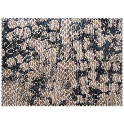 Hot sale snake printed laminated fabric used for shoes and bags