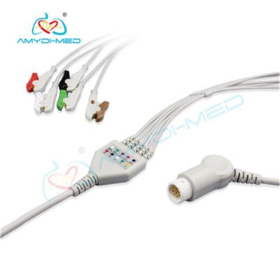 Philips compatible direct-connect ECG cable 5 leads clip IEC