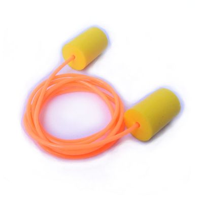 Hunting Sponge Hearing Protector Noise Reduction Wired Disposable Soft Foam PU Foam Corded Earplugs
