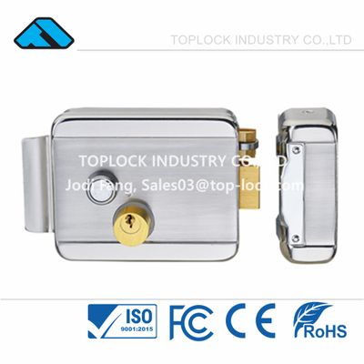 Electric Lock Door Electric Rim Door Lock with 304 Stainless Steel Roll and Brass Latch