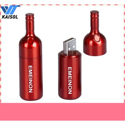 Advertisement gift sticker wine bottle usb flash drive