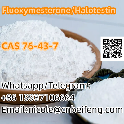High Quality Fluoxymesterone Halotestin White Powder CAS 76-43-7 C20H29FO3