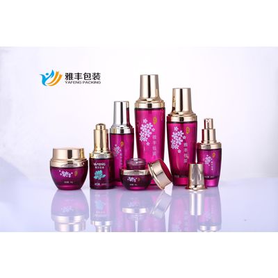 Skincare Packaging Set Cosmetic Anodized Glass Pump Bottle For ...