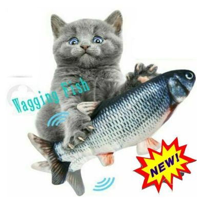 Pet Toys Cat Toys Electric Fish and Simulated Fish Catnip 3D Color Pet Cat Toys Rocking Fish Toys In