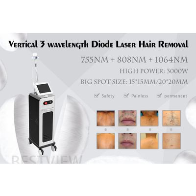 Triple Wavelength Diode Hair Removal Machine