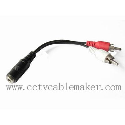 3.5mm  Audio Stereo Jack To 2 RCA Adapter