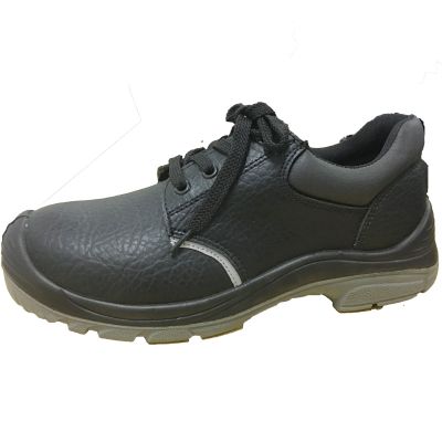 High Quality Abrasion Resistance PU Sole Emboss Leather Upper Safety Shoes