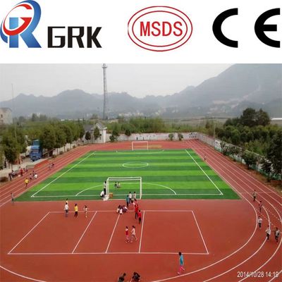 Spray - Coat Red Synthetic Rubber Flooring / Outdoor Permeable Rubberized Track Surface