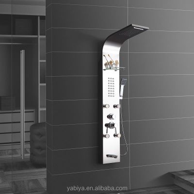 Luxery model Wall Mounted Shower Panel With Temerature Display and LED light