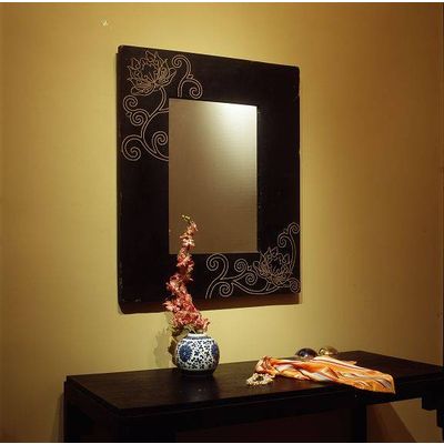 interior  decoration furnish furniture mirror w/ Lucky flower