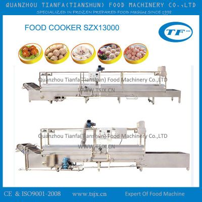 Stainless Steel Continuous meatball cooker food cooker