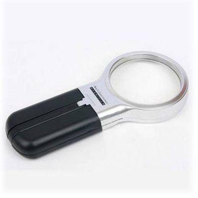 Magnifying Glass with LED Light and Adjustable Folding Stand-Hands Free or Handheld 3x Portable Illu
