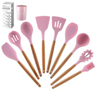 Silicone Utensils Cooking Sets Kitchen Utensils Sets 10pcs/Set with Color Box
