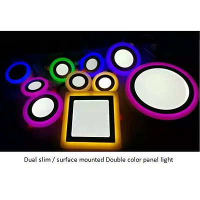 Double color slim/surface mounted led panel light 120° lighting around CE and RoHs certification