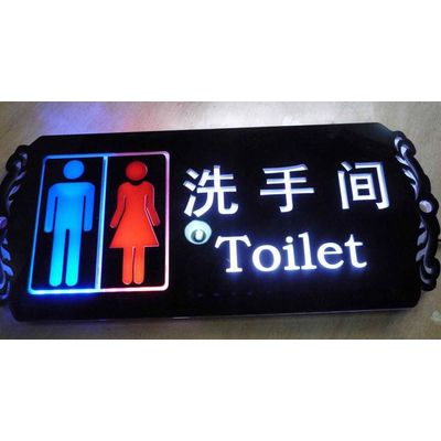 LED Facelit Toilet Washroom Acrylic Facility Signs