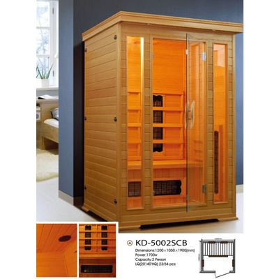 Hot selling 2 person far infrared sauna room and cabin