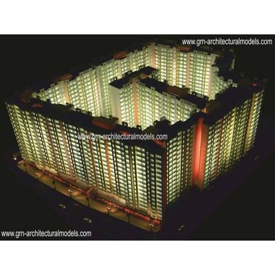 architectural model and rendering