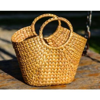 High Quality Water Hyacinth Handbag Wholesale Price Women Bags Vintage Style Bag Made in Vietnam