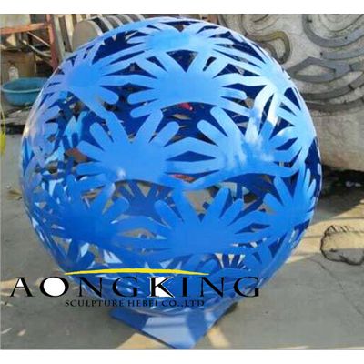Aongking stainless steel globe sculpture shared responsibility to protect and preserve the Earth