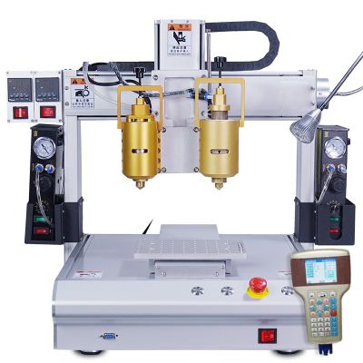 Tree axis doble -end hot melt glue automatic dispensing