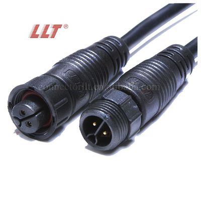 LLT M16 2 pin outdoor electric plug waterproof 2 3 4 5 6 pin cable connector for LED lighting