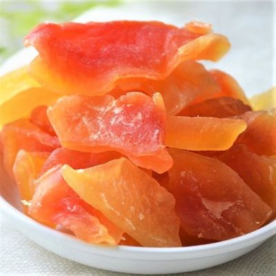 Vietnamese dried papaya costs $4.1/kg to $5.1/kg. Support printing zip bag packaging for customers