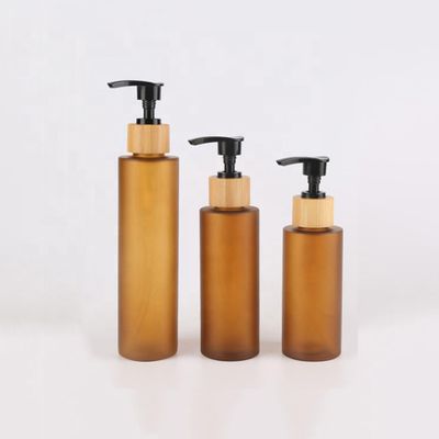 100ml 150ml 200ml Amber Frosted Pet Plastic Shampoo Lotion Pump Bottle