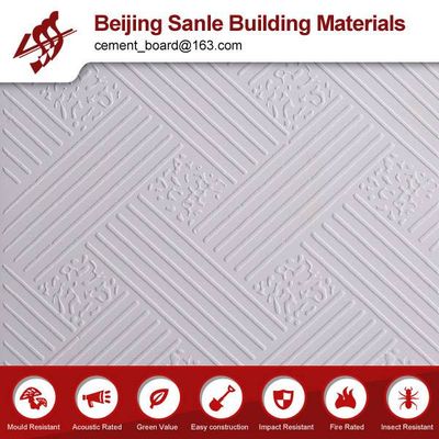 fire and water resistant calcium silicate ceiling sheet in size 603*603mm or 595*595mm