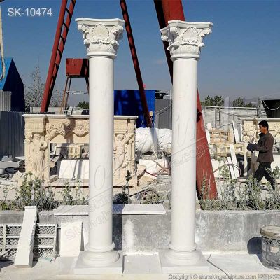 Wholesale White Marble Building Column for Outdoor or Indoor Architectures