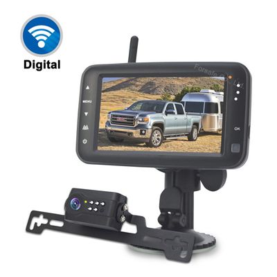 4.3" Wireless Car Rear View Camera System with Waterproof CMOS License Plate Camera