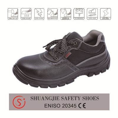 safety shoes work boots 9036 embossed leather pu outsole