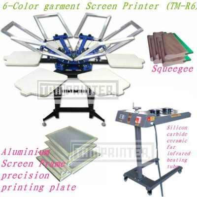 TM-R6 6-Color garment Screen Printer