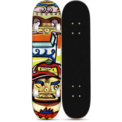 Fashion Print maple board +PU wheels Complete Deck Skateboard
