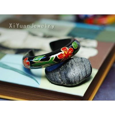 high quality Color Painting Wooden Bangle(Black),cheap fashion accessories #861