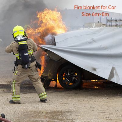 Extreme Large 6m8m fiberglass fire resistant insulation fireproof fire blanket for Vehicles electri