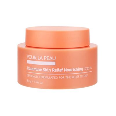 POUR LA PEAU Calamine Skin Relief Nourishing Cream for Skin Calming, Purify Skin from Red 1.76 oz