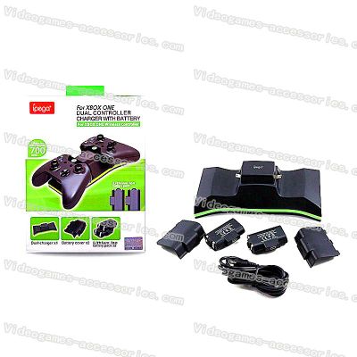 Dual Charging Dock Charger Station With 2 x Rechargeable Battery (700 mah) for XBOX One