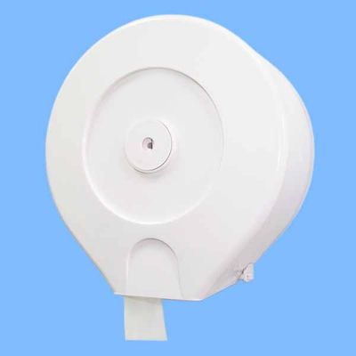 Plastic White Cleaning Jumbo Roll Paper Tissue Dispenser with Lock for Toilet