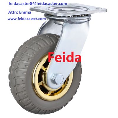 [Feida]8" gray rubber wheel caster heavy duty load 380kg caster manufacturer