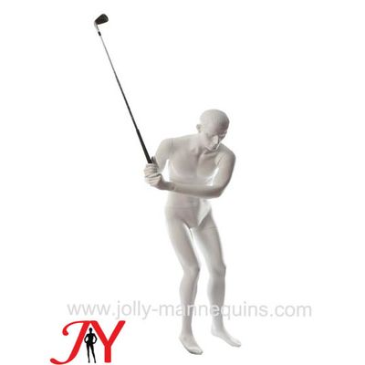 jolly mannequin-sport male mannequin,white matte,play golf,