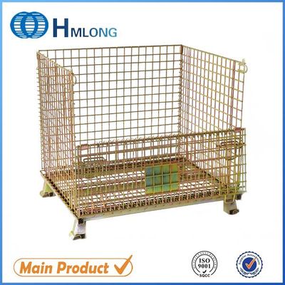 Industrial welded galvanized stackable steel storage wire mesh cage