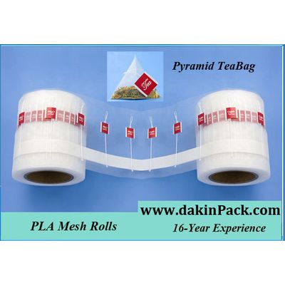 chinese tea and pyramid tea bag packaging materials for packing machine
