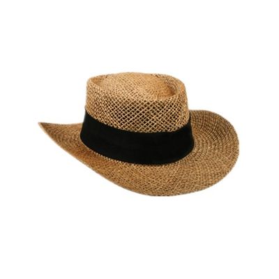 Paper straw cowboy hat for men