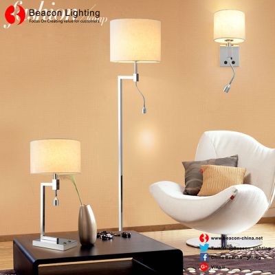 factory wholesale 201/304 stainless steel table lamp with led reading lights for hotel guest room