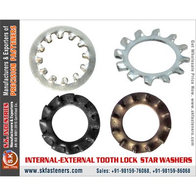 Internal External Tooth Lock Star Washers Manufacturers Exporters Wholesale Suppliers in India Ludhi