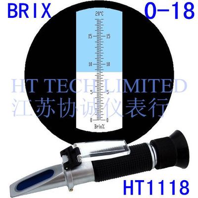 Refractometer for machining emulsion and fruit juice
